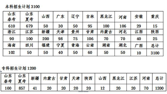 2018年分省分专业招生计划